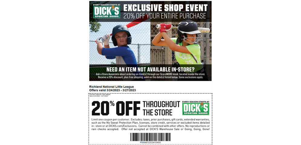 Dick's Coupon March 24-27