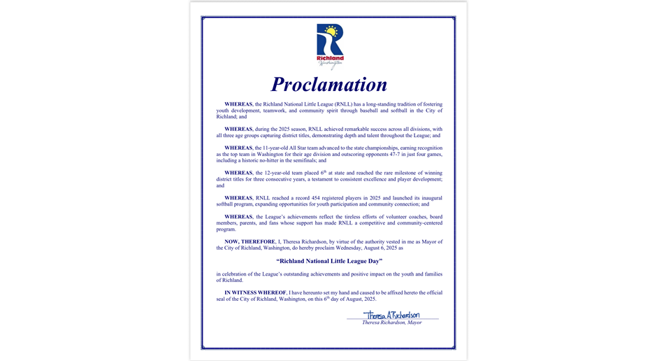 2025 Richland National Proclamation