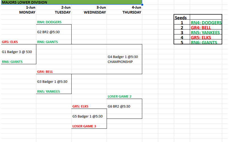 Majors Lower Division - City Tournament
