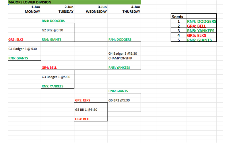Majors Lower Division - City Tournament